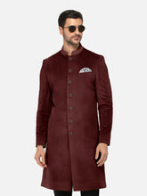 Burgundy Bliss Velvet Sherwani